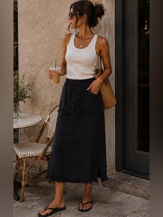 J. Crew Dresses & Skirts - J. Crew Black Fringe-Trim Pencil Skirt
